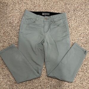 Teal Cropped Skinny Jeans